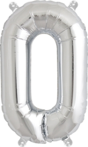 Picture of Foil Balloon Letter O silver 40cm