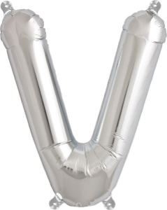 Picture of Foil Balloon Letter V silver 40cm