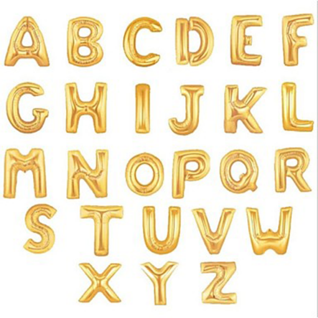 Picture of Foil Balloons Letters Gold (40cm)