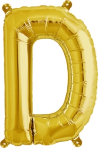 Picture of Foil Balloon Letter D gold 40 cm