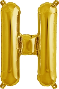 Picture of Foil Balloon Letter H gold 40cm