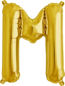 Picture of Foil Balloon Letter M gold 40cm