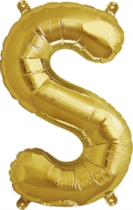 Picture of Foil Balloon Letter S gold 40cm
