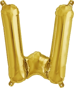 Picture of Foil Balloon Letter W gold 40cm