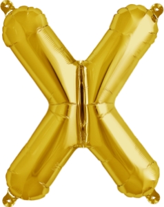 Picture of Foil Balloon Letter X gold 40cm