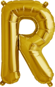 Picture of Foil Balloon Letter R gold 40cm