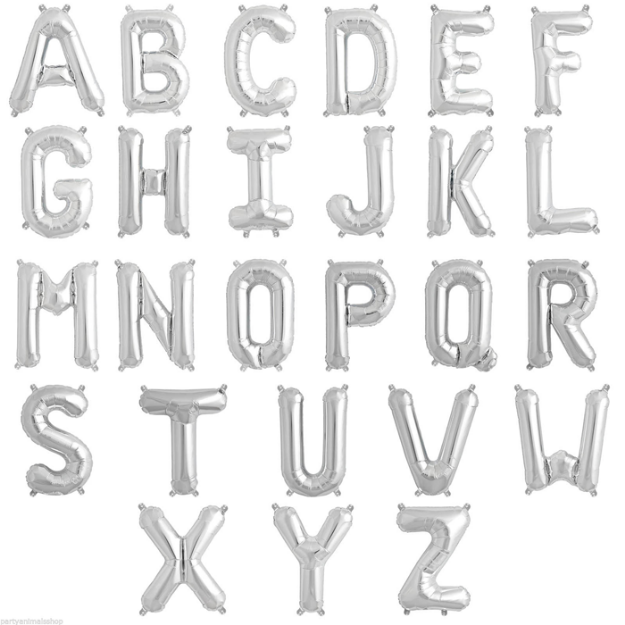 Picture of Foil Balloons Letters Silver (90cm)
