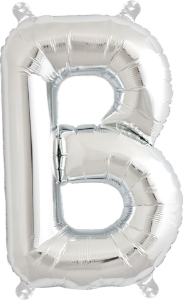 Picture of Foil Balloon Letter B silver 86cm