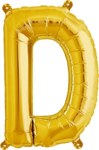 Picture of Foil Balloon Letter D gold 86cm