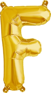 Picture of Foil Balloon Letter F gold 86cm