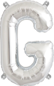 Picture of Foil Balloon Letter G silver 81cm
