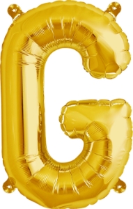 Picture of Foil Balloon Letter G gold 83cm