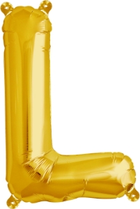 Picture of Foil Balloon Letter L gold 86cm