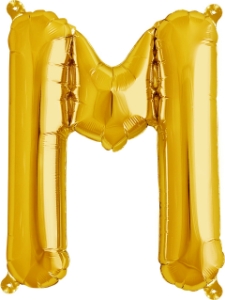 Picture of Foil Balloon Letter M gold 86cm