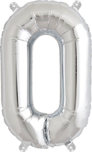 Picture of Foil Balloon Letter O silver 86cm