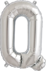 Picture of Foil Balloon Letter Q silver 86cm