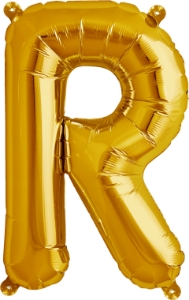 Picture of Foil Balloon Letter R gold 86cm