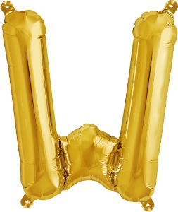 Picture of Foil Balloon Letter W gold 86cm