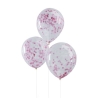 Μπαλόνια με ροζ κομφετί