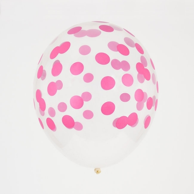 Picture of Balloons-confetti bright pink (5pc)