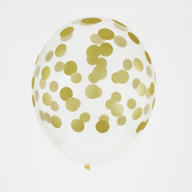 Picture of Balloons-confetti golden
