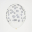 Εικόνα της Σετ μπαλόνια πουά ασημί