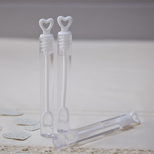 Picture of Heart Tube Wedding Bubbles (set 24)
