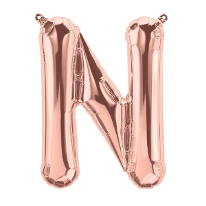 Picture of Foil Balloon Letter N rose gold 40cm