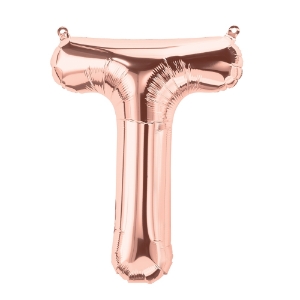 Picture of Foil Balloon Letter T rose gold 40cm