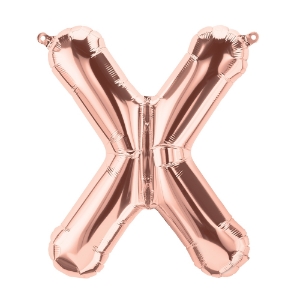 Picture of Foil Balloon Letter X rose gold 40cm