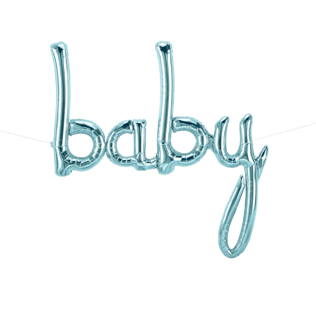 Picture of Foil Balloon BABY pastel blue