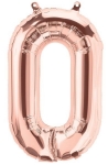 Picture of Foil balloon number 0 rose gold 35cm