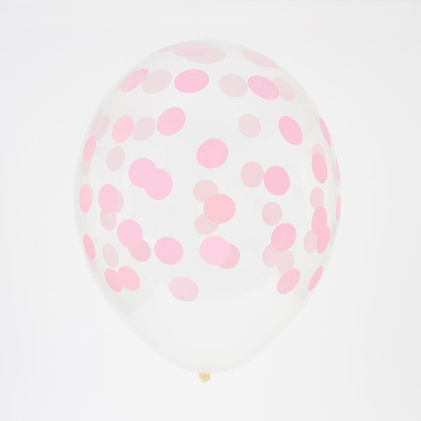 Σετ μπαλόνια πουά ροζ (5τμχ)