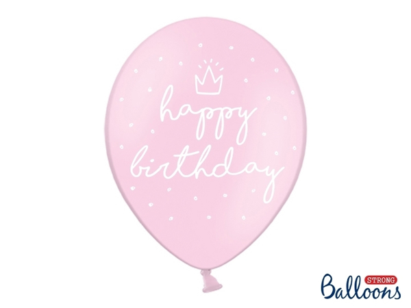 Picture of Balloons Happy Birthday Pink (6pc.)