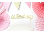 Διακοσμητικό τούρτας χάρτινο - 1st Birthday χρυσό