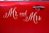 Picture of Wedding day car sticker - Mr. and Mrs.