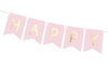 Γιρλάντα - Happy Birthday ροζ