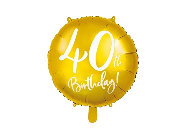Μπαλόνι foil χρυσό 40th birthday!