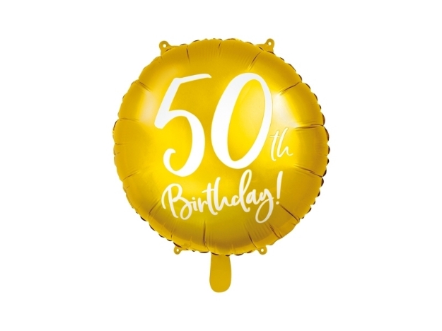 Picture of Gold Foil Balloon 50th Birthday!