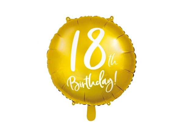 Picture of Gold Foil Balloon 18th Birthday!