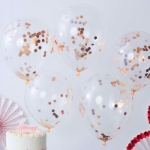 Picture of Rose Gold round Confetti Filled Balloons