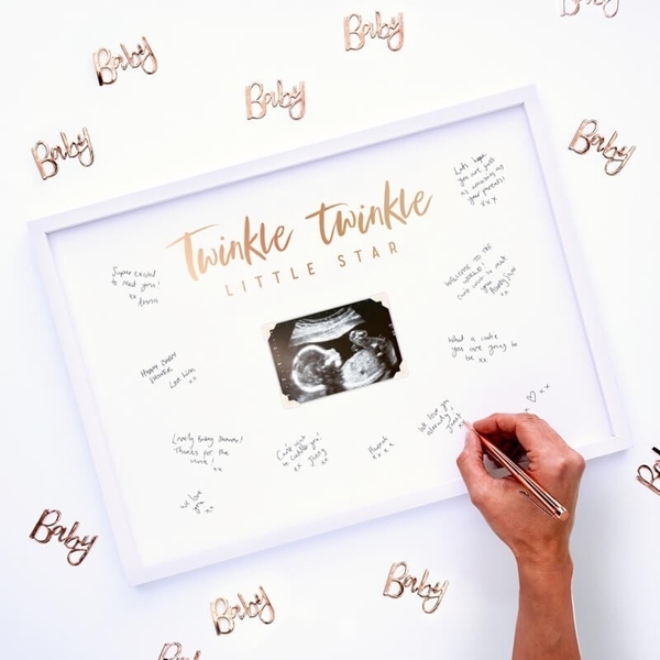 Picture of Baby shower signing frame guest book - Twinkle twinkle