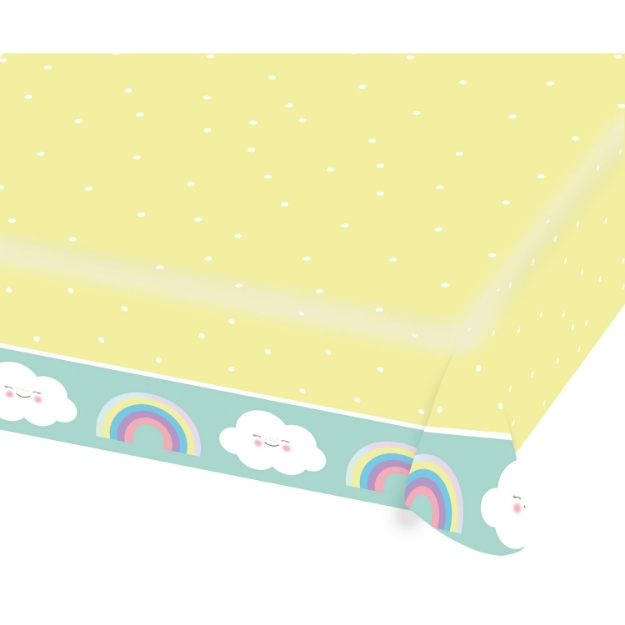 Picture of Paper table cover - Cloud and rainbow