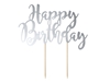 Picture of Cake topper Happy Birthday in silver paper