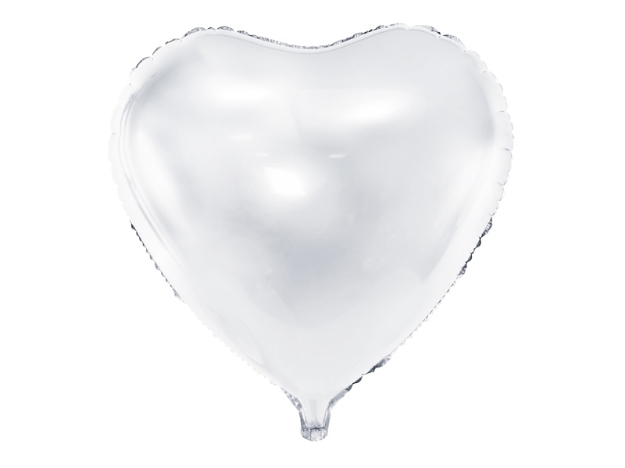 Μπαλόνι Foil σε σχήμα Καρδιά - Λευκό