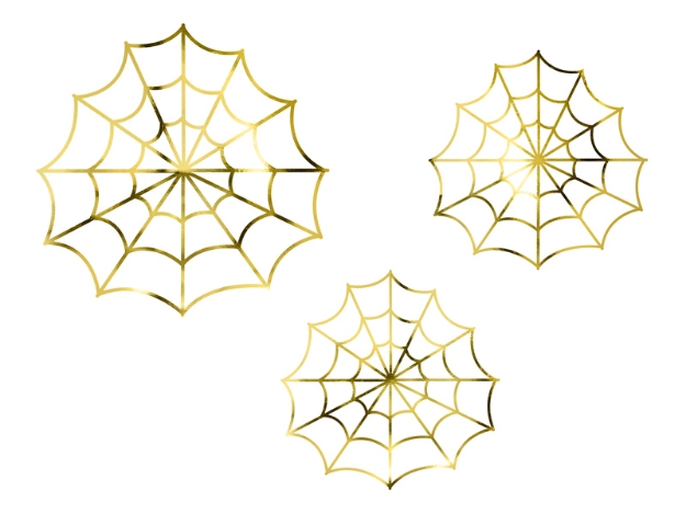 Picture of Spiderwebs decorations in gold