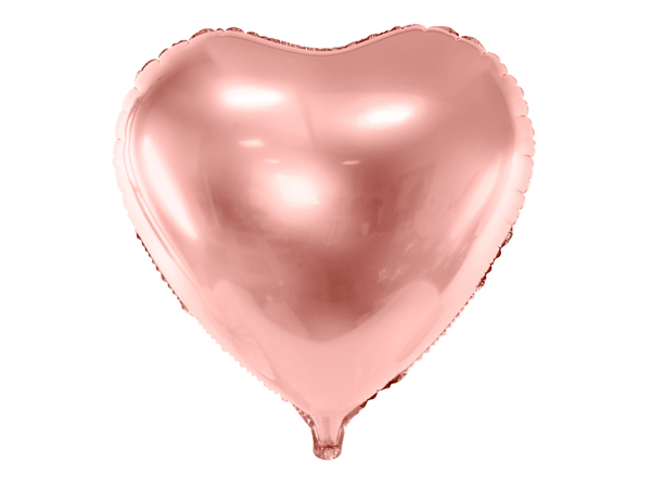 Μπαλόνι Foil σε σχήμα Καρδιά - Ροζ Χρυσό