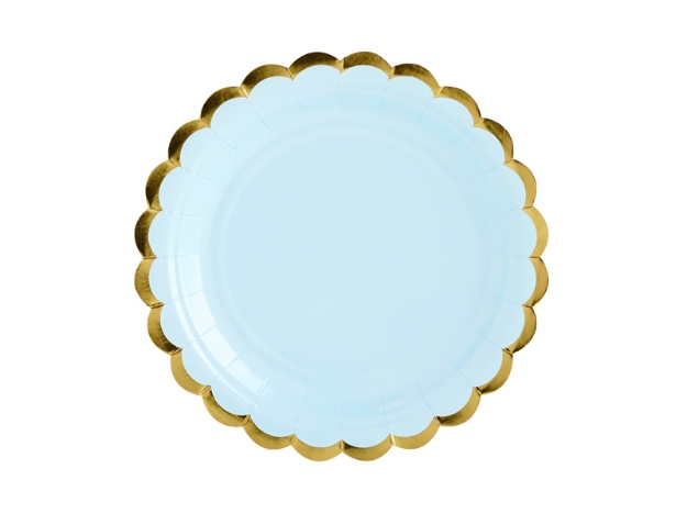 Picture of Side paper plates - Light blue (6pcs)