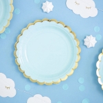 Χάρτινα πιάτα γλυκού - Γαλάζιο (6τμχ)