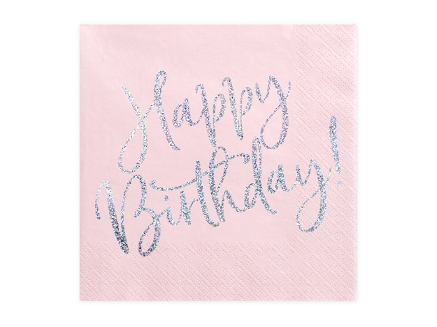Είδη Πάρτι - Happy Teapot-Paper Napkins - Happy Birthday iridescent